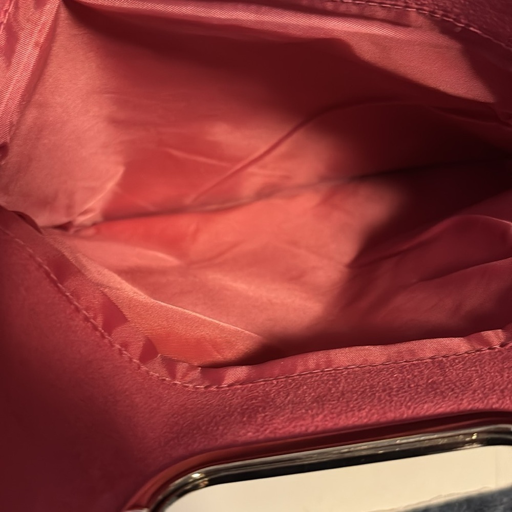 CLINQUE PINK FAUX SUEDE CLUTCH/HAND BAG WITH SILVER HANDLE
ADORABLE ππππ - Picture 7 of 11